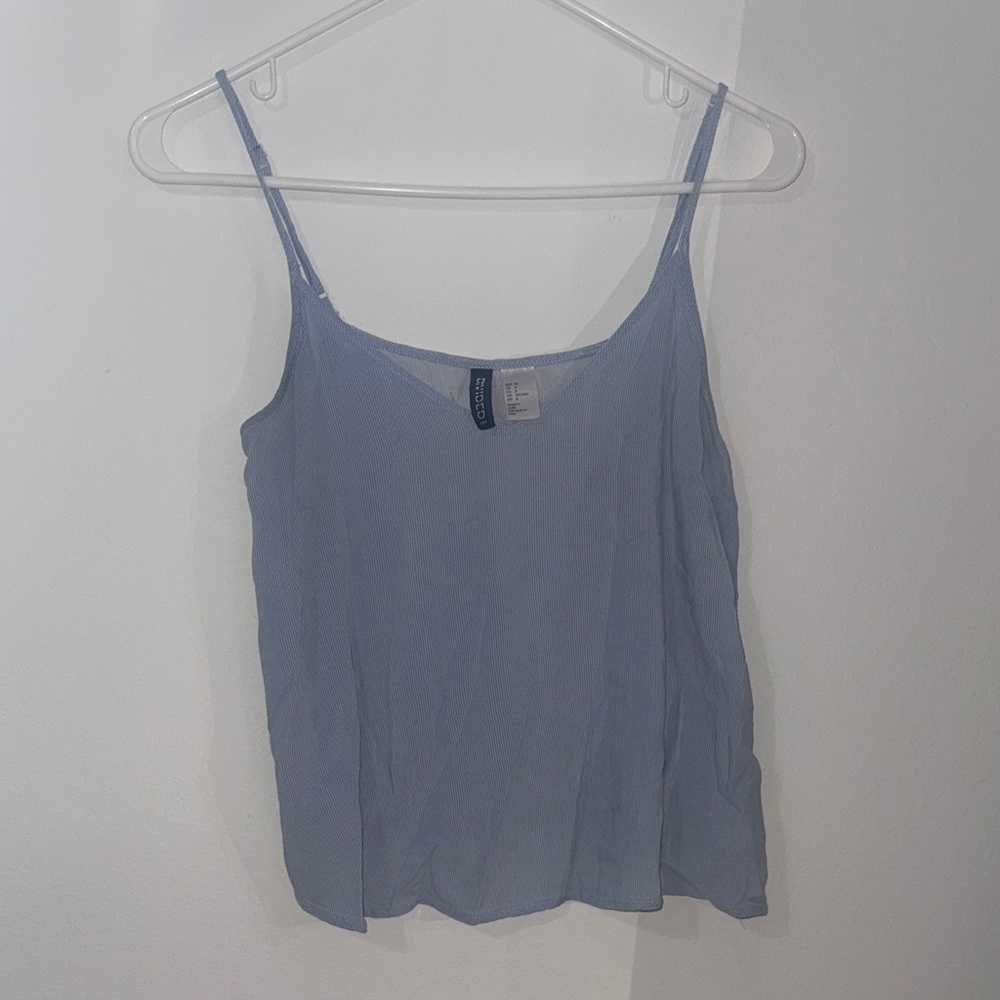 Women's Striped Blue Camisole Top